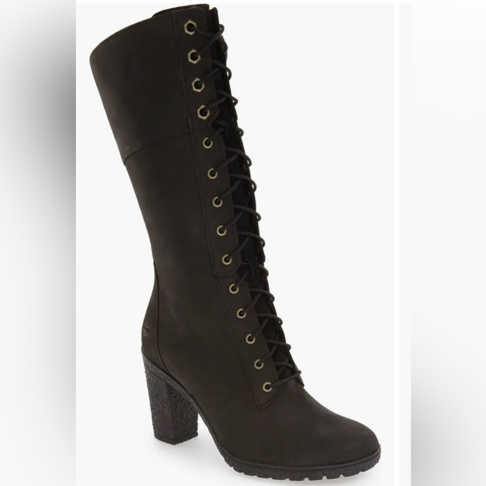 Black sz 10 Timberlands  heeled 10 Inch' Lace-Up Boot (Women)Timberland